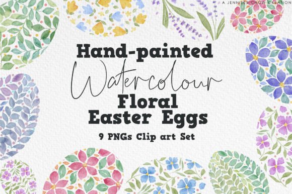 Download Watercolour Floral Easter Eggs Clipart - Easter eggs Collection