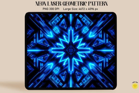 Download Neon Vibrant Blue Laser Pattern - Premium Bundle