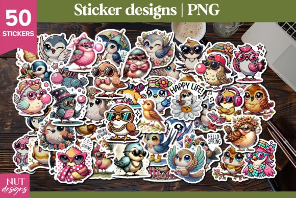 Download Cute Bird Stickers, Spring Stickers - Premium Resources