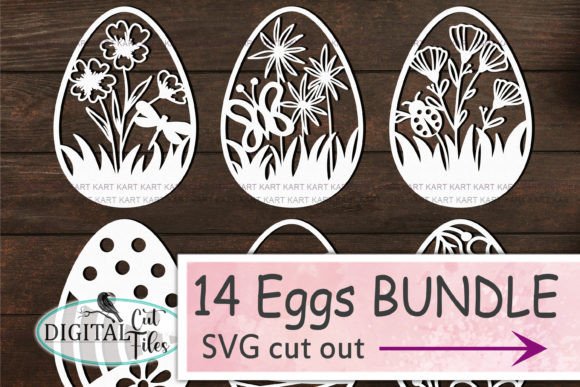 Download Floral Easter Eggs Bundle Svg Cut File - Easter eggs Collection