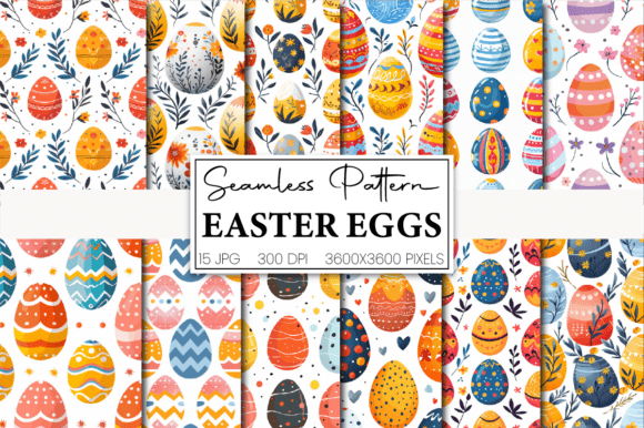 Download Easter Eggs Digital Paper - Easter eggs Collection