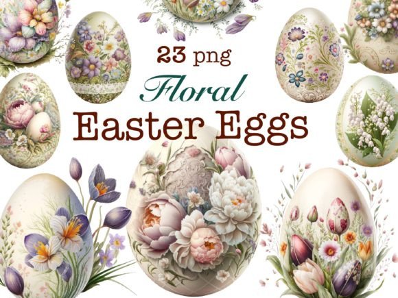 Download Floral Easter Eggs Clipart - Easter eggs Collection
