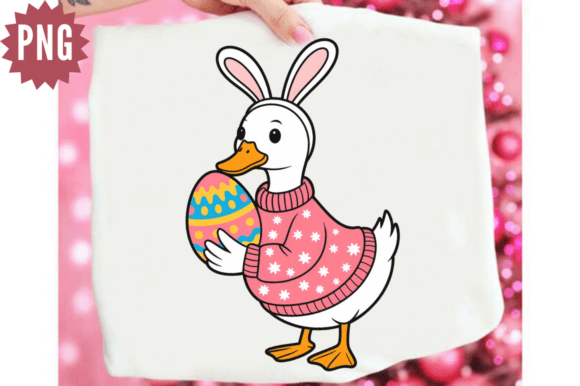 Download Cute Goose with Easter Eggs PNG Clipart - Easter eggs Collection