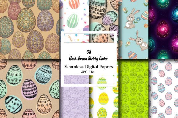 Download Hand-Drawn Sketchy Easter Eggs - Easter eggs Collection
