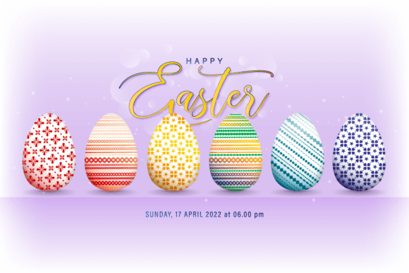 Download Happy Easter Card with Sixth Eggs - Happy easter card Collection