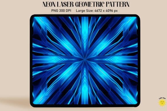 Download Neon Vibrant Blue Laser Pattern - Premium Bundle