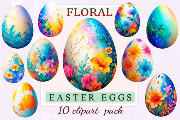 Download Floral Easter Eggs Clipart PNG - Easter eggs Collection