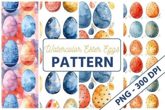 Download Watercolor Easter Eggs Pattern - Easter eggs Collection