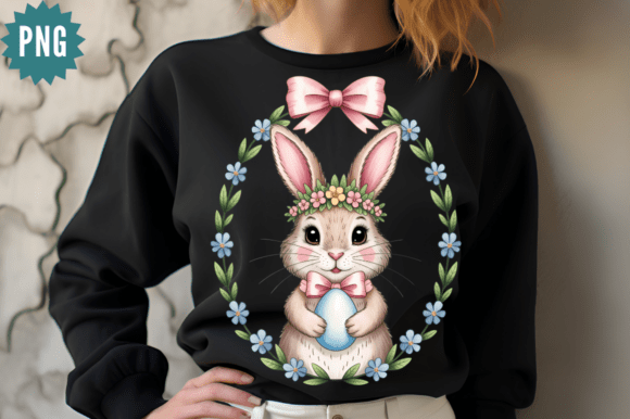 Download Cute Easter Rabbit Clipart PNG Design - Easter rabbit clipart Collection