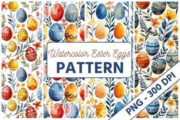 Download Watercolor Easter Eggs Pattern - Easter eggs Collection