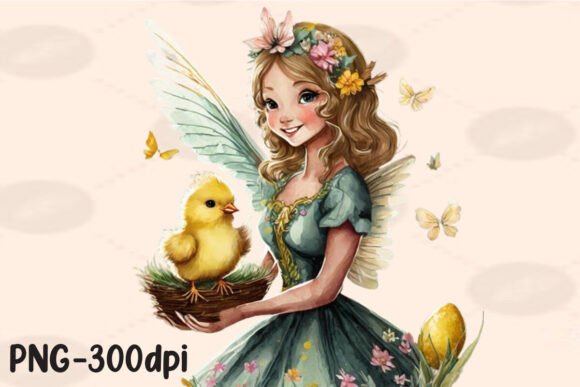 Download Easter Fairy with Chick Sublimation - Premium Resources